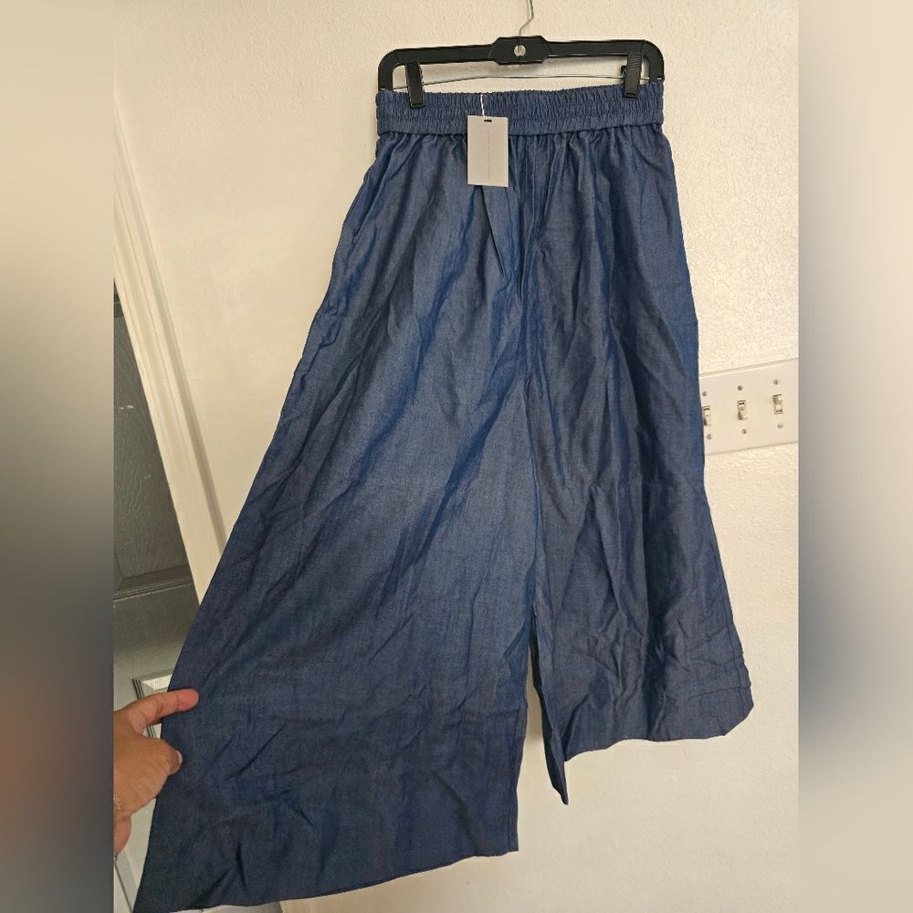 NWT Achro Wide Leg Palazzo Cropped Pants Size Small